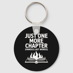 One more chapter funny book lover reading humour key ring