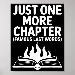 One more chapter funny book lover reading humour  poster