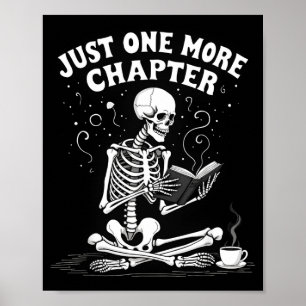 One More Chapter Literary Style Halloween Funny Poster