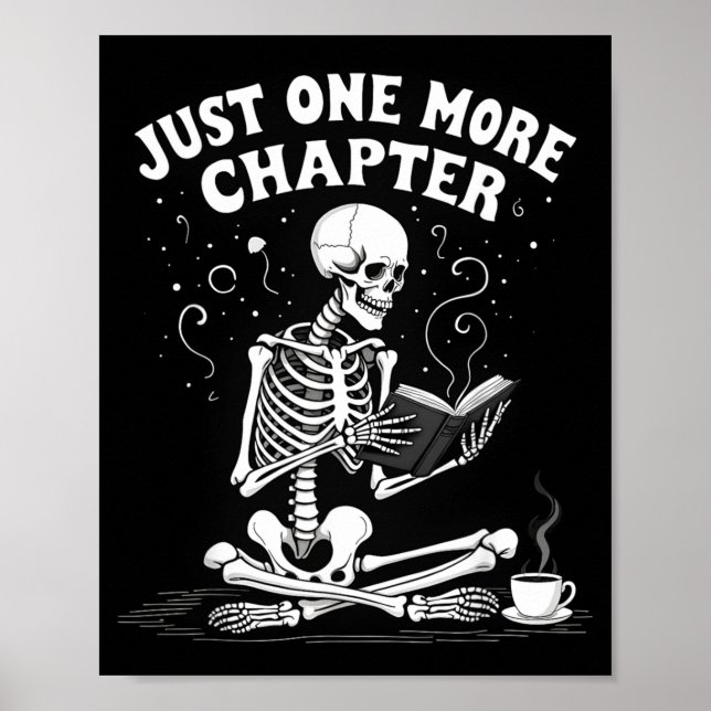 One More Chapter Literary Style Halloween Funny Poster (Front)