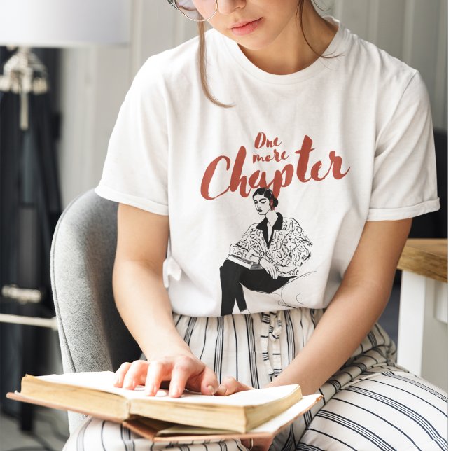 One More Chapter Red Script l Book Lovers & Reader T-Shirt (Creator Uploaded)