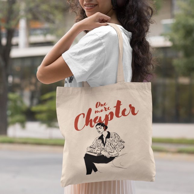 One More Chapter Red Script l Book Lovers & Reader Tote Bag (Creator Uploaded)