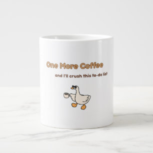 One More Coffee duck design Large Coffee Mug