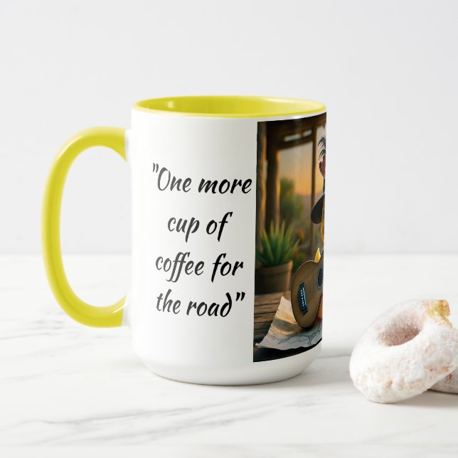One More Cup of Coffee Coffee Mug (With Donut)