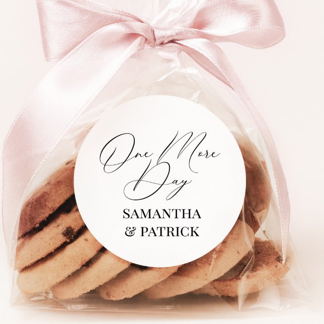 One More Day Rehearsal Dinner Favour Sticker (Creator Uploaded)