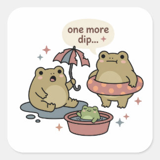One More Dip Frog, Sarcastic Summer Laptop Sticker