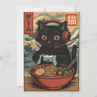 One More Game Grumpy Gamer Cat Funny Greeting Card