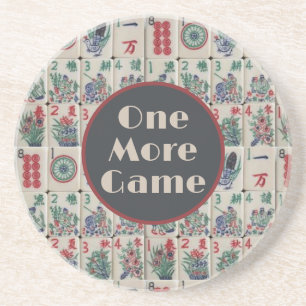 One More Game Mahjong Pattern Coaster