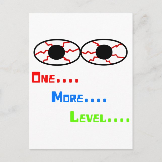 One... More... Level... - Bloodshot Eyes Postcard (Front)