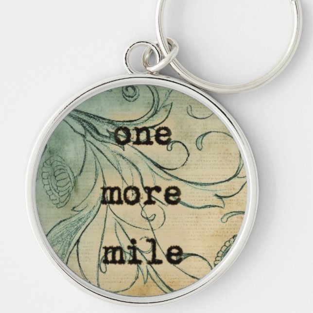 One More Mile keychain for runners (Front)