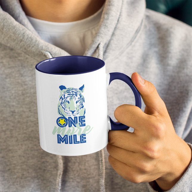 One More Mile Motivational Blue Tiger Mug (Creator Uploaded)