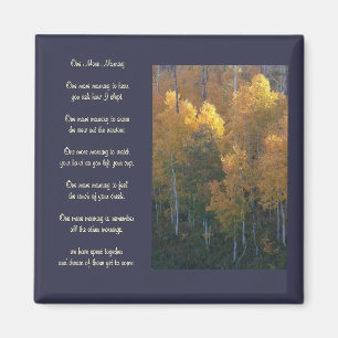 "One More Morning" Love Poem Autumn Magnet