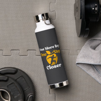 One More Rep, One Step Closer – Motivational Water Bottle