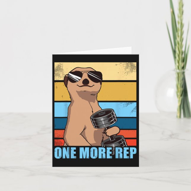 One More Rep Weight Sports Workout Gym Funny Bodyb Card (Front)