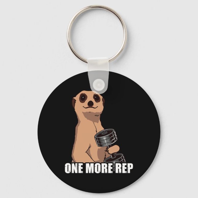 One More Rep Weight Sports Workout Gym Funny Bodyb Key Ring (Front)