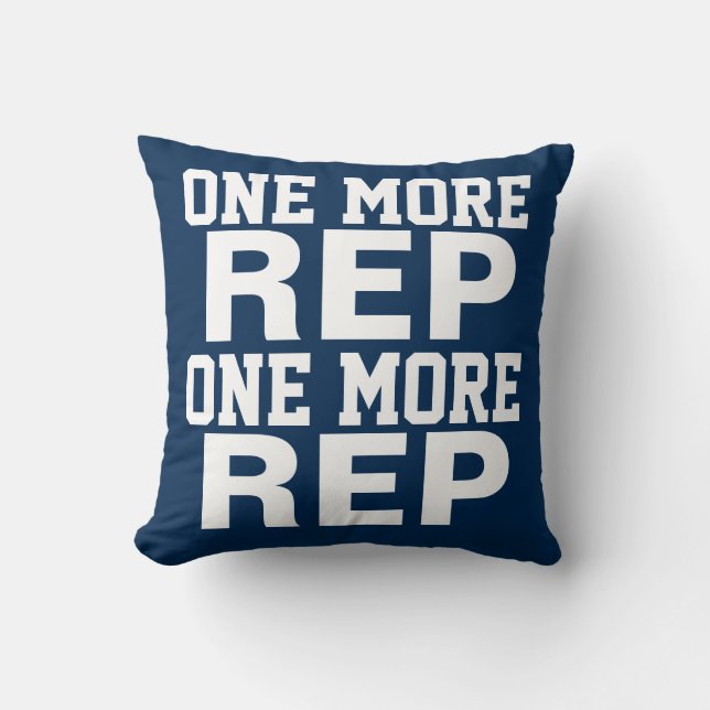 One More Rep Workout Motivation Cushion (Front)