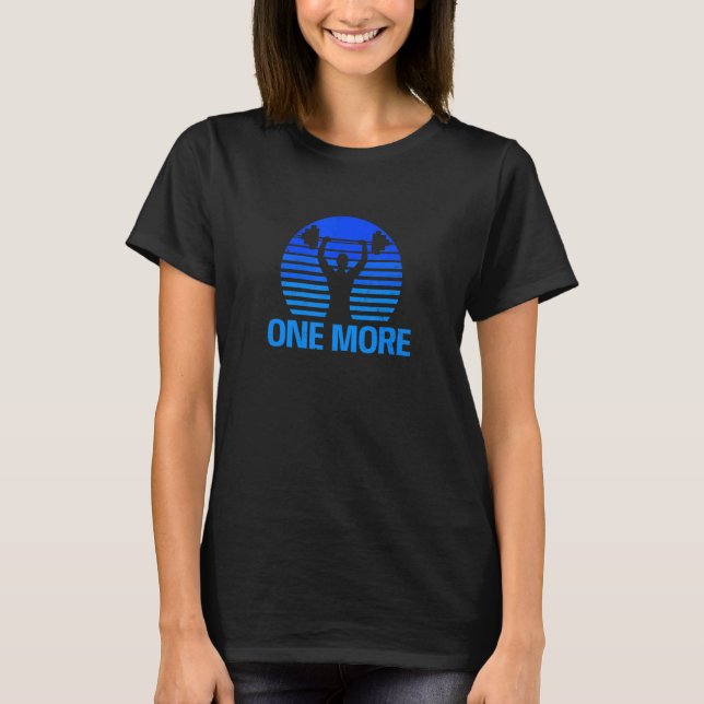 One More Retro Sunset Bodybuilder T-Shirt (Front)