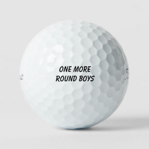 'One More Round Boys' Golf Course Wedding Favours Balls