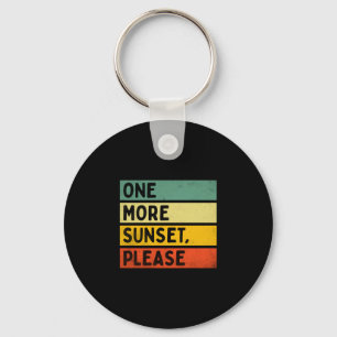 One more sunset summer holiday tropical beach key ring