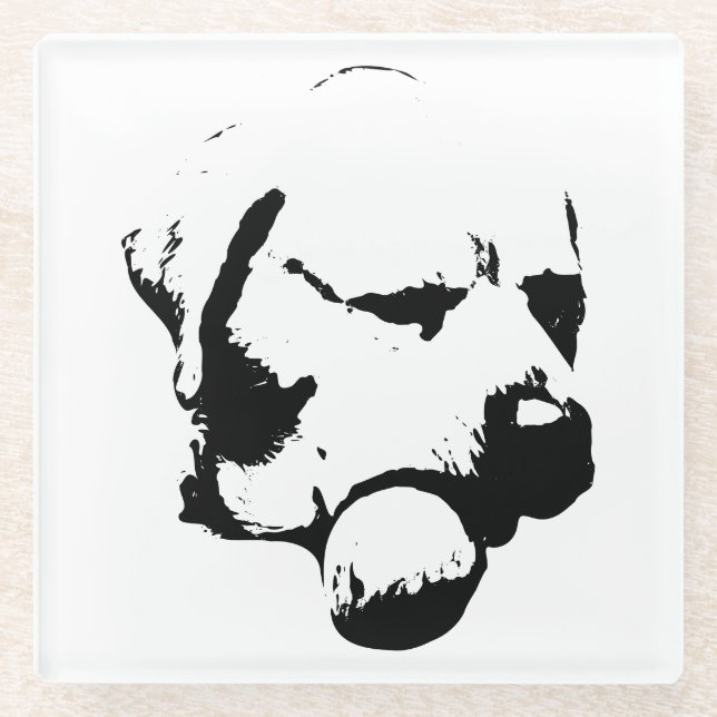 One More Throw? Glass Coaster (Front)