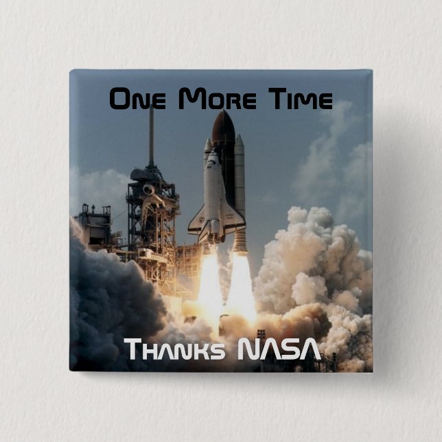 One More Time 15 Cm Square Badge (Front)