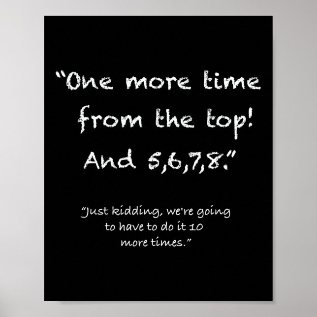 One More Time From Top, 5,6,7,8 Funny Dance Teache Poster (Front)