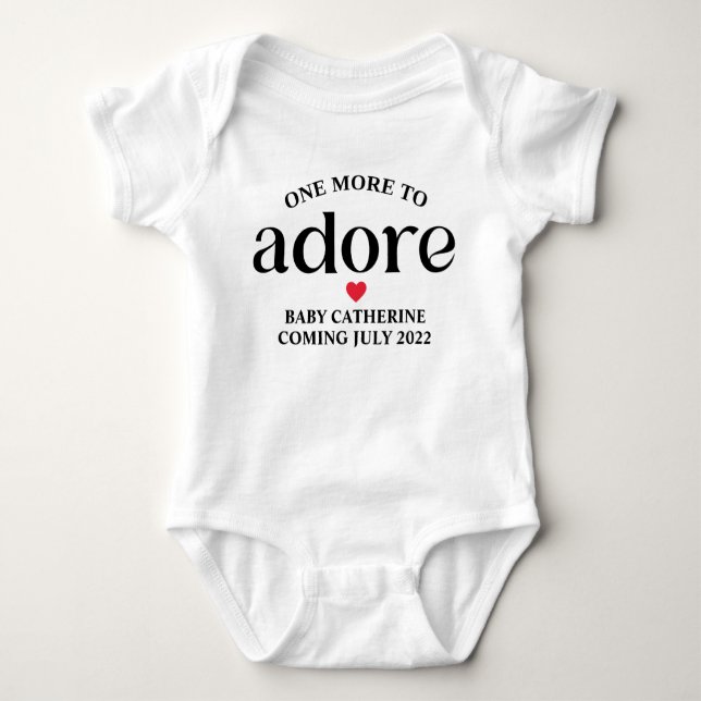 One More to Adore  Baby Bodysuit (Front)