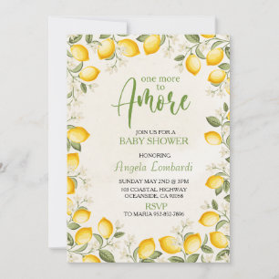 One More to Amore, Italian Baby Shower Invitation