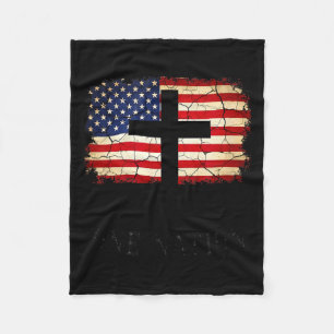 One nation american 4th of july flag usa  fleece blanket