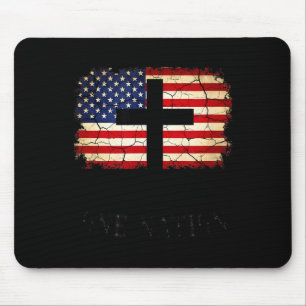 One nation american 4th of july flag usa mouse pad