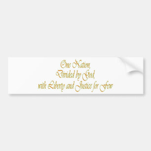 One nation... bumper sticker