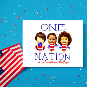 One Nation Indivisible Inspirational Postcard