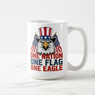 One Nation One Flag One Eagle Patriotic Coffee Mug