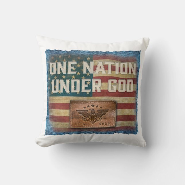 One Nation - Throw Pillow (Front)