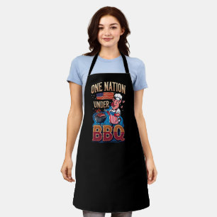 One Nation Under BBQ – Vintage Chef Grillmaster Apron