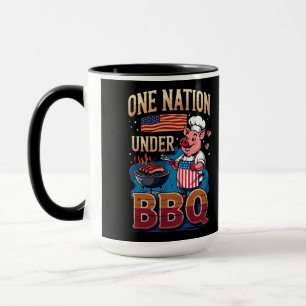 One Nation Under BBQ – Vintage Chef Grillmaster Mug