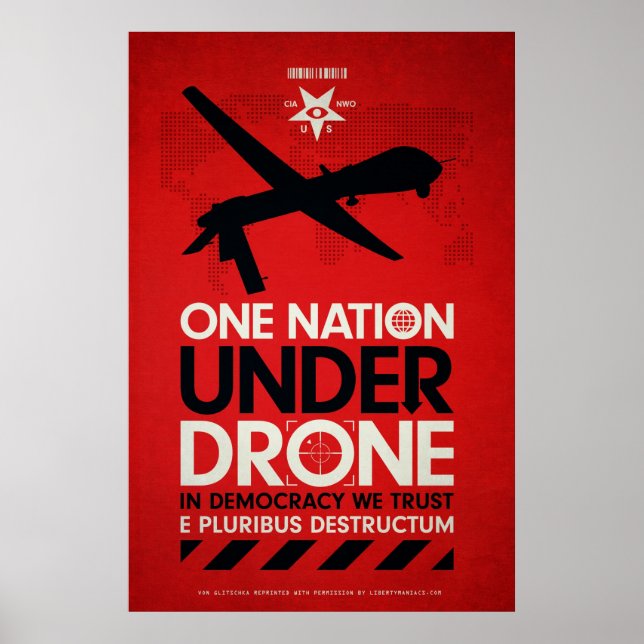 One Nation Under Drones by Von Glitschka Poster (Front)