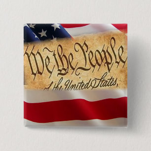 One Nation Under God 15 Cm Square Badge