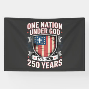One Nation Under God 1776 2026 Banner
