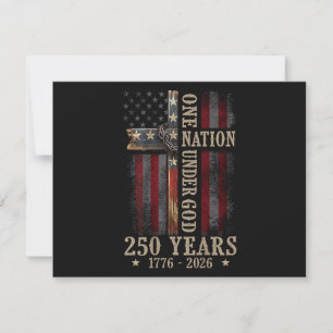 One Nation Under God 250 Years 250th Anniversary Invitation