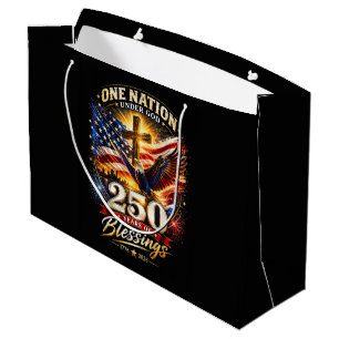 One Nation Under God 250 Years 250th Anniversary Large Gift Bag