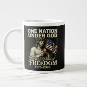 One Nation Under God 250 Years Blessings Large Coffee Mug