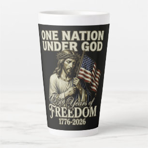 One Nation Under God 250 Years Blessings Latte Mug