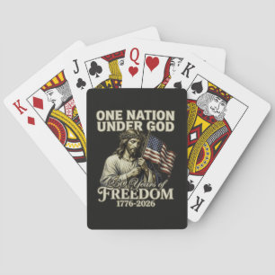 One Nation Under God 250 Years Blessings Playing Cards