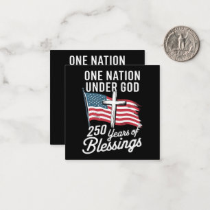 One Nation Under God 250 Years Card