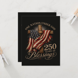 One Nation Under God 250 Years Invitation