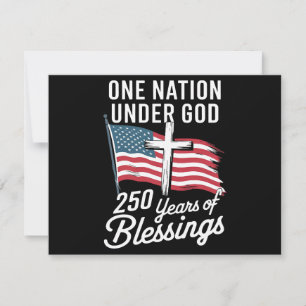 One Nation Under God 250 Years Invitation