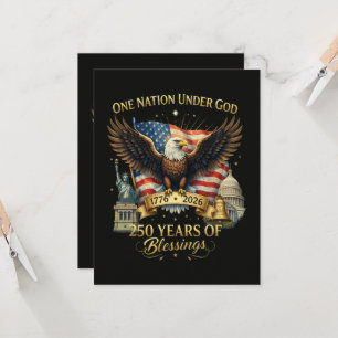 One Nation Under God 250 Years Invitation
