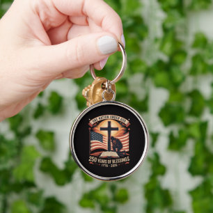 One Nation Under God 250 Years Key Ring