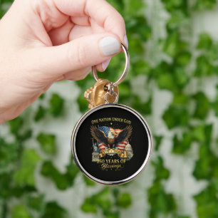One Nation Under God 250 Years Key Ring